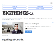 Tablet Screenshot of bigthings.ca